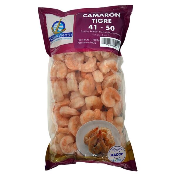 Camaron Tigre Ppd 41-50 Ancla Y Viento x 700G