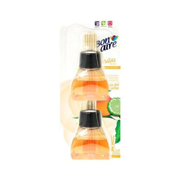 Ambientador Bonaire varitas frutas caribe repuesto x2und x60ml c/u