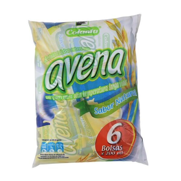 Avena Colanta natural bolsa x6und x200ml c-u