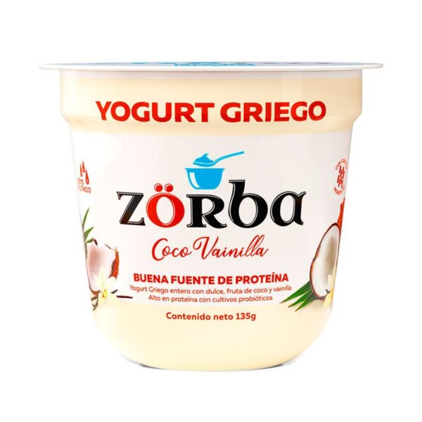 Yogurt griego Zorba coco y vainilla x135g