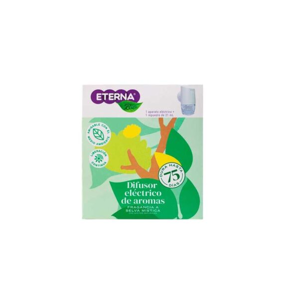 Ambientador Eterna bio electrico + repuesto selva mistica x21ml