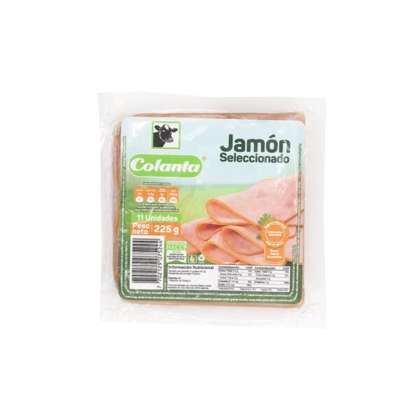 Jamón Colanta seleccionado 11 tajadas x225g