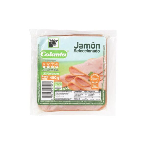 Jamón Colanta seleccionado 22 tajadas x450g