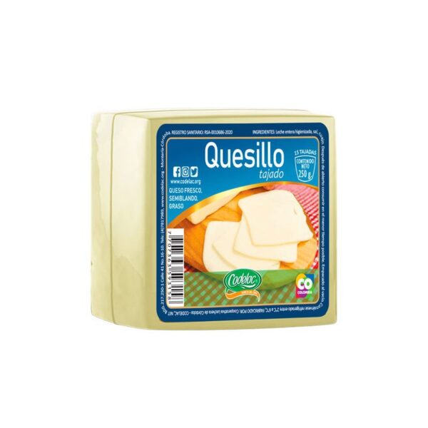 Quesillo Codelac semiblando graso 15 tajadas x250g