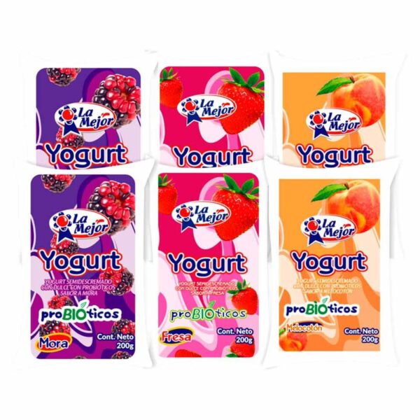 Yogurt La Mejor surtido x6und x200g c-u