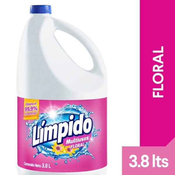 Blanqueador multiusos Límpido floral x3800ml