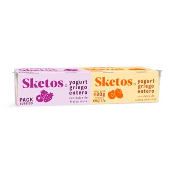 Yogurt griego Sketos surtido x4und x480g