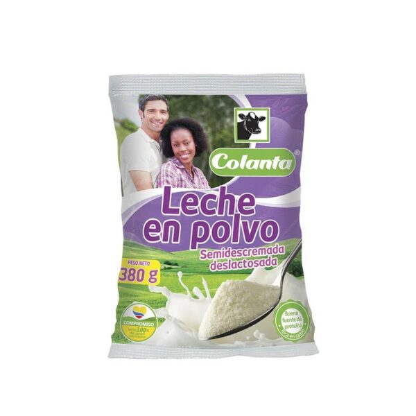 Leche en polvo Colanta deslactosada semidescremada x380g