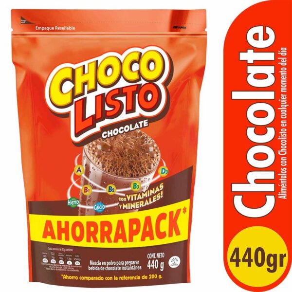 Mezcla en polvo Chocolisto x440g