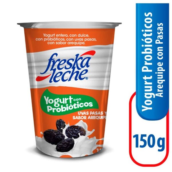 Yogurt Freskaleche Probióticos arequipe con pasas x150g