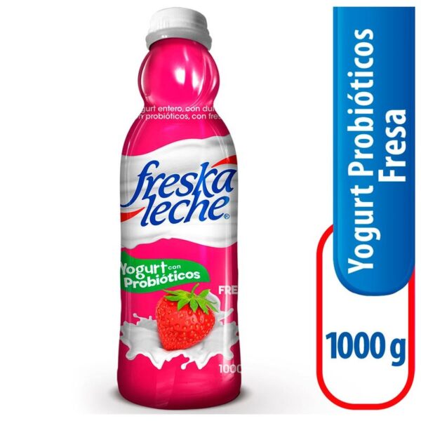 Yogurt Freskaleche Probióticos fresa botella x1000g