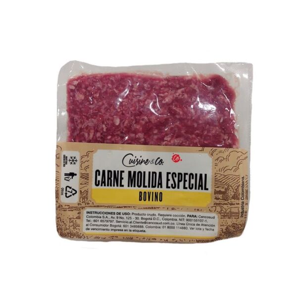 Carne molida de res especial al vacio x515g