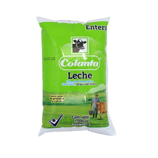 Leche entera Colanta bolsa x1000ml