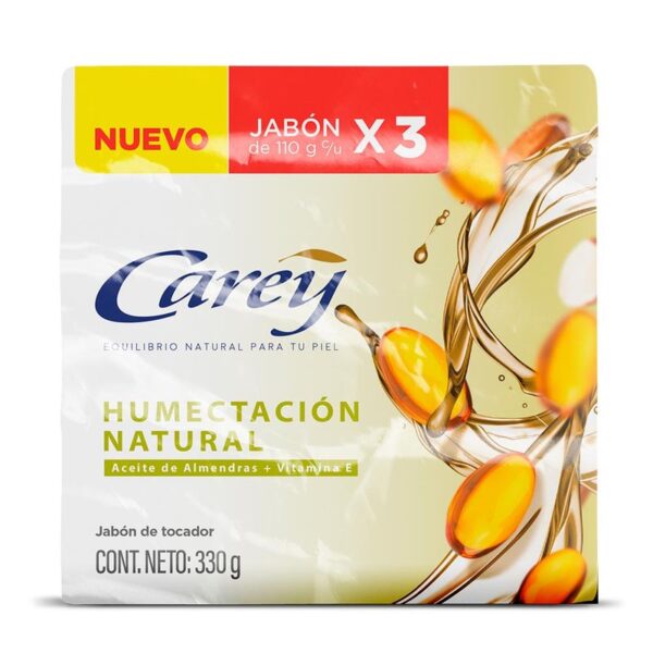 Jabon Carey Humectación Natural x3und x110g c/u