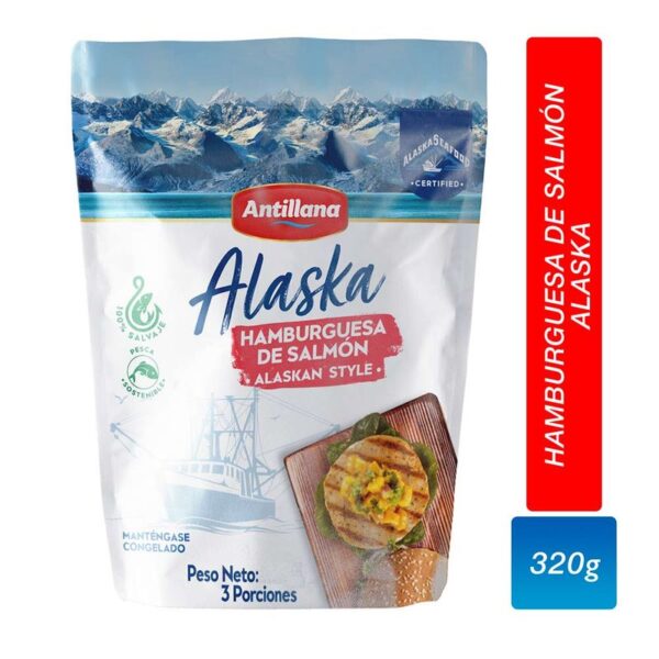 Hamburguesa de salmón alaska Antillana x320g