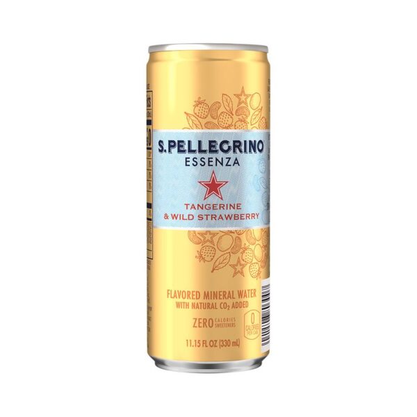 Bebida San Pellegrino carbonatada Mandarina Fresa Lata x330ml