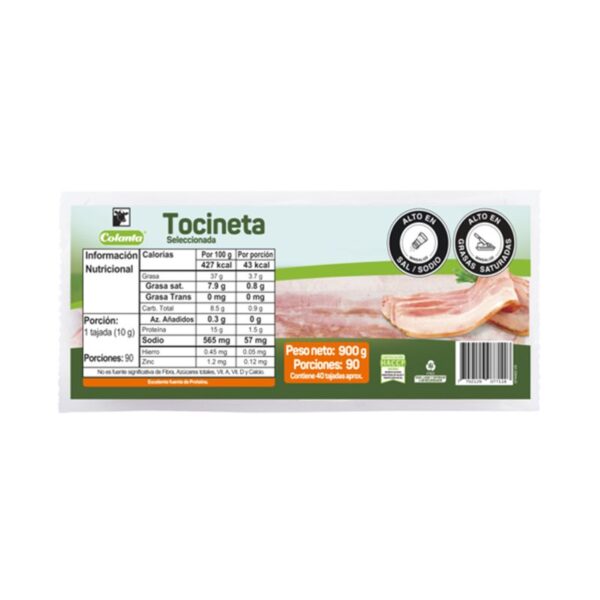 Tocineta Colanta seleccionada x40und x900gr