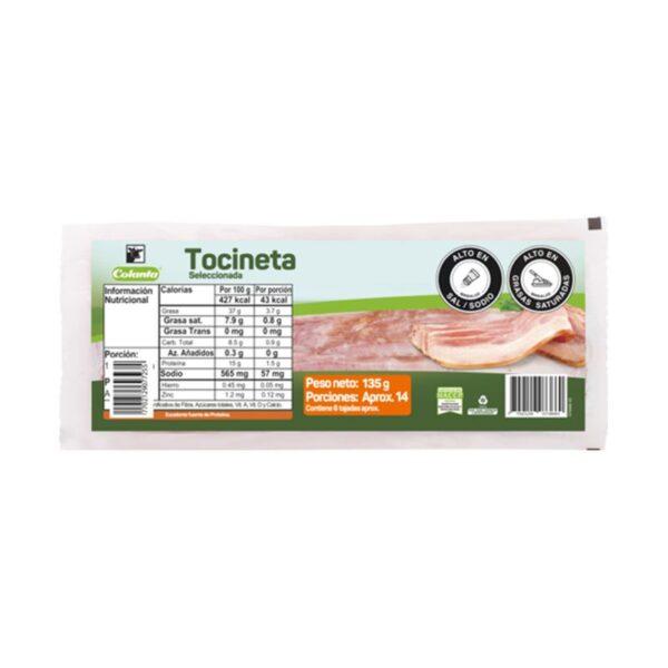 Tocineta Colanta seleccionada x6und x135g pn