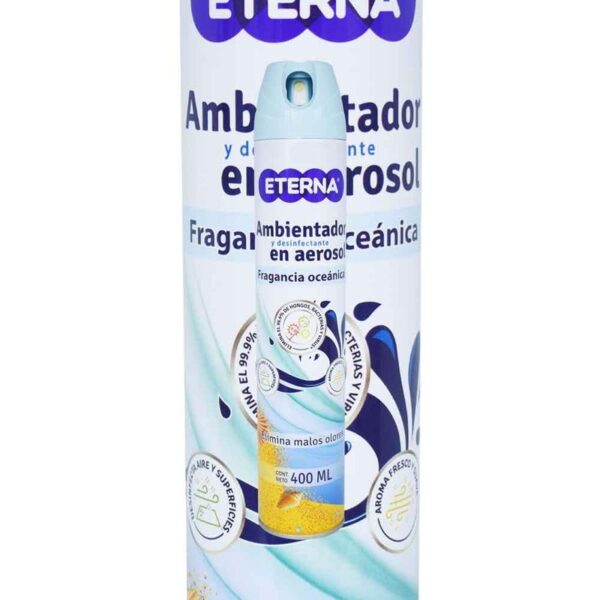 Ambientador Eterna aerosol fragancia oceánica x400ml