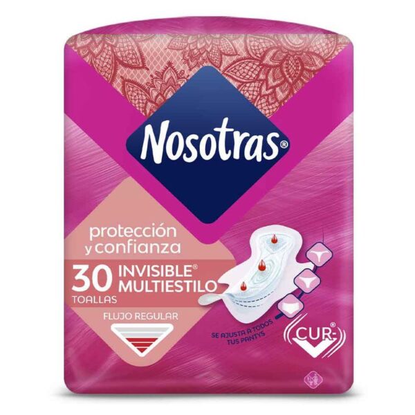 Toallas higiénicas Nosotras invisible multiestilo x30und