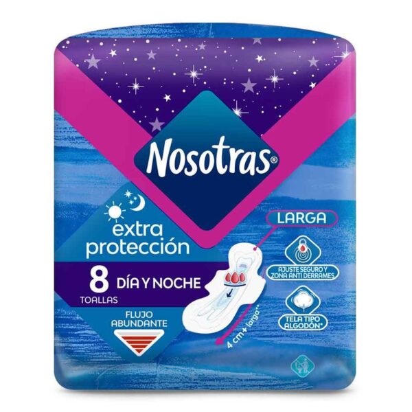 Toallas higiénicas Nosotras extra protección tela x8und