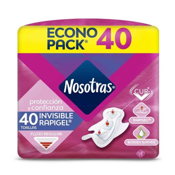 Toallas higiénicas Nosotras invisible rapigel x40und