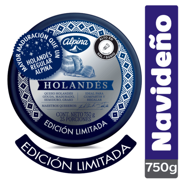 Queso Holandés Alpina Navideño x750grs