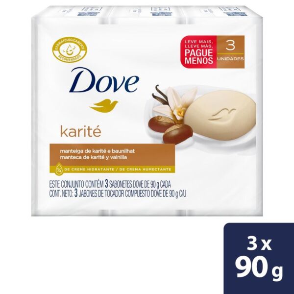 Jabón Dove Karité & Vainilla Barra 90g