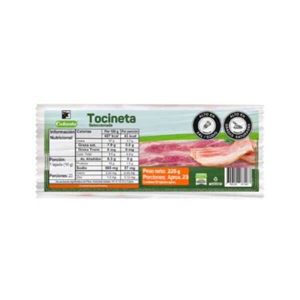 Tocineta Colanta seleccionada x 225 g