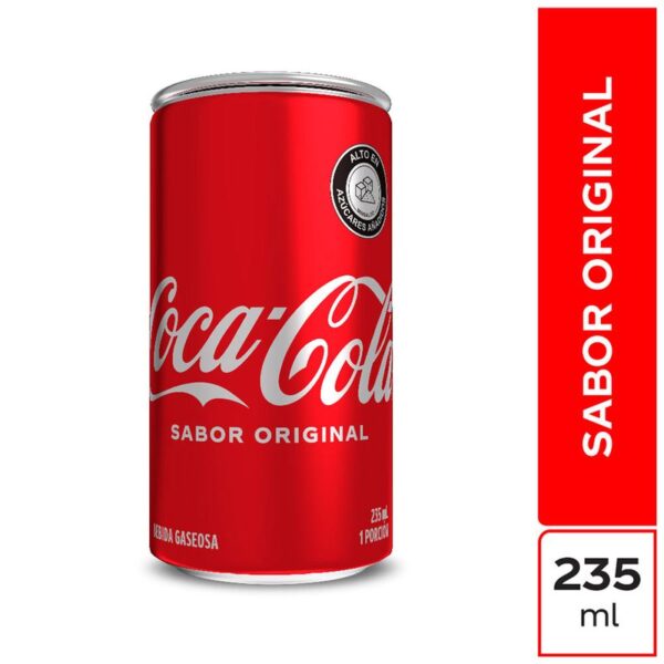 Gaseosa Coca Cola sabor original minilata x235ml