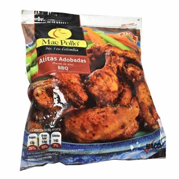 Alitas Mac Pollo adobadas bbq x900g