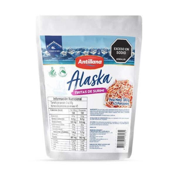 Tiras de surimi Alaska Antillana x380g