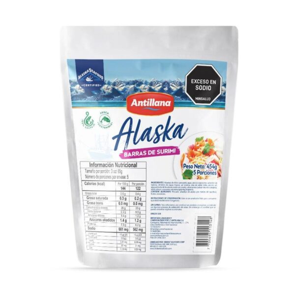 Barras de surimi Alaska Antillana x454g