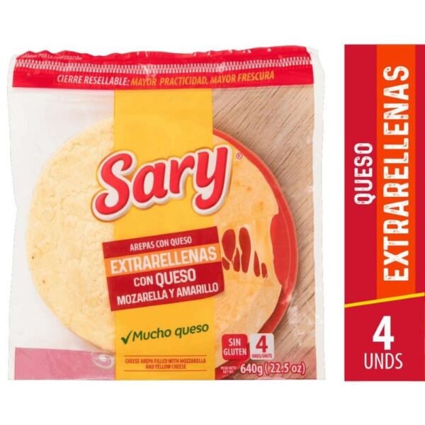 Arepas Sary Extrarellena de queso x4und x720g