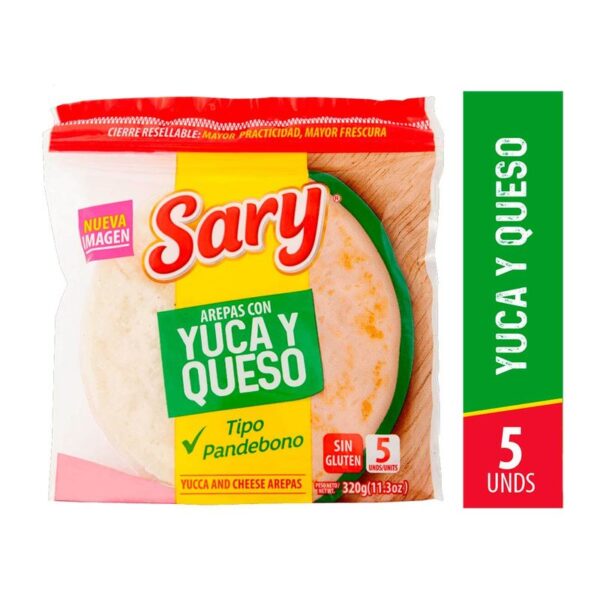 Arepas Sary Con Yuca Y Queso x5und x320g