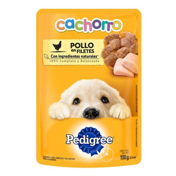 Alimento húmedo Pedigree perro cachorro sabor pollo x100g