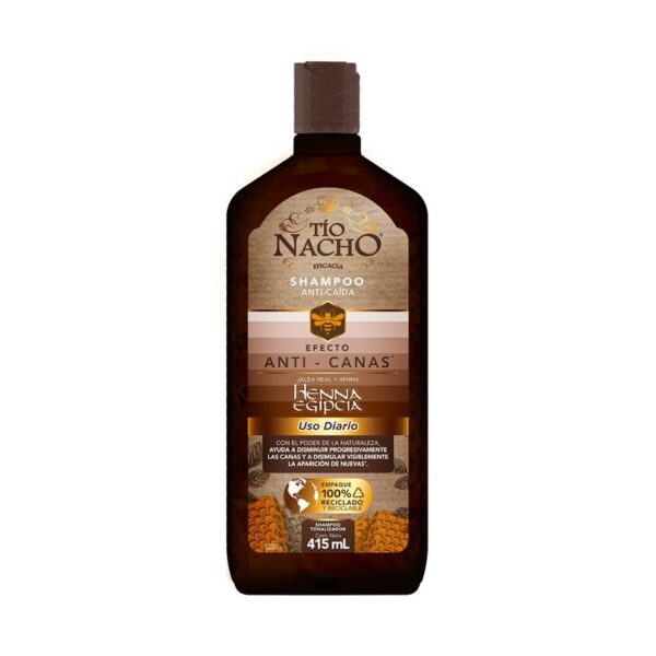 Shampoo Tío Nacho anti canas henna egipcia x415ml