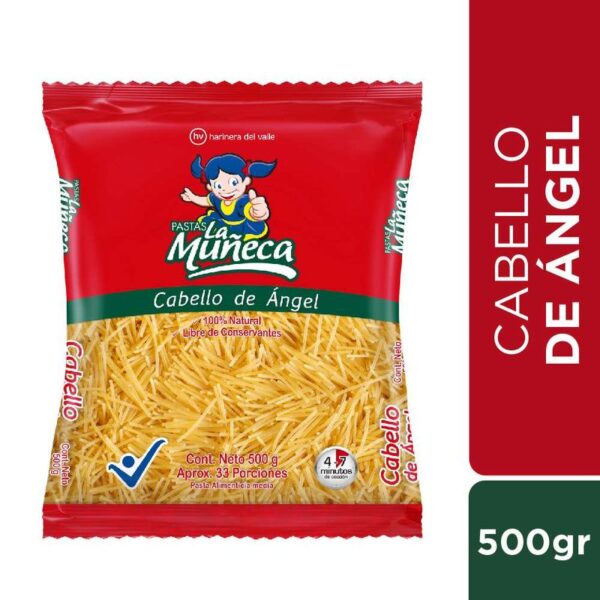 Pasta cabello de ángel Pastas La Muñeca x500g