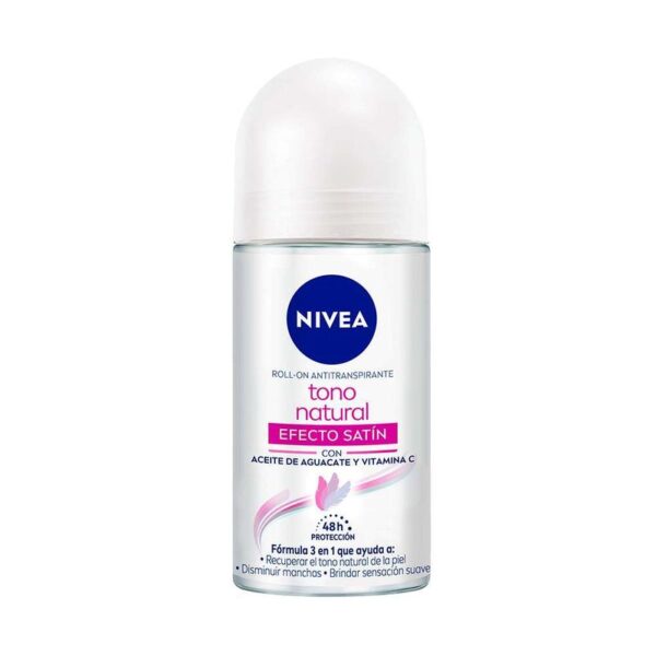 Desodorante Aclarante Nivea Tono Natural Efecto Satín Roll on x50ml