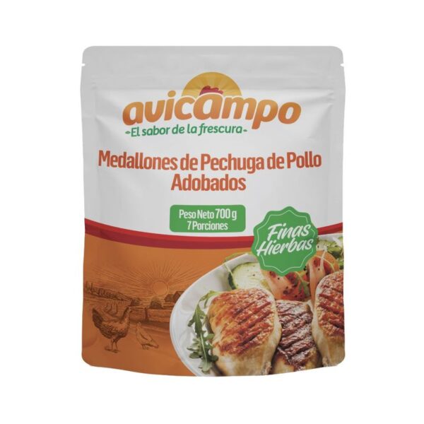 Medallones de pechuga Avicampo finas hierbas x700g