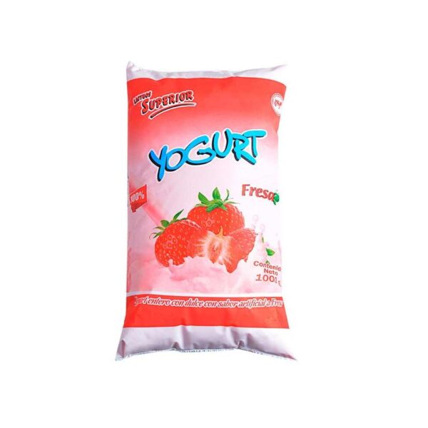 Yogurt de fresa Superior en bolsa x1000g