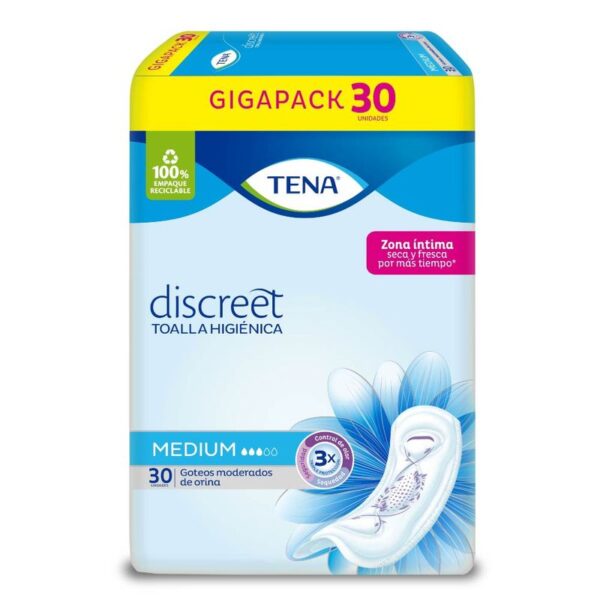 Toalla higiénica Tena Discreet medium x30und