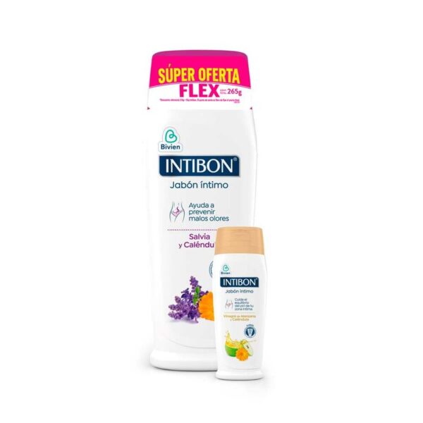 Jabón intimo Intibon salvia x210g + Jabón vinagre x55g