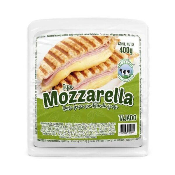 Queso El Galan mozzarella tajado x400g