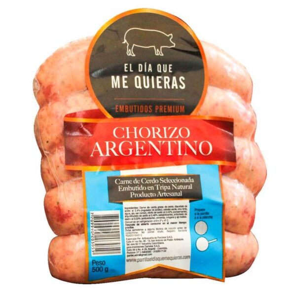 Chorizo argentino El día que me quieras x500g