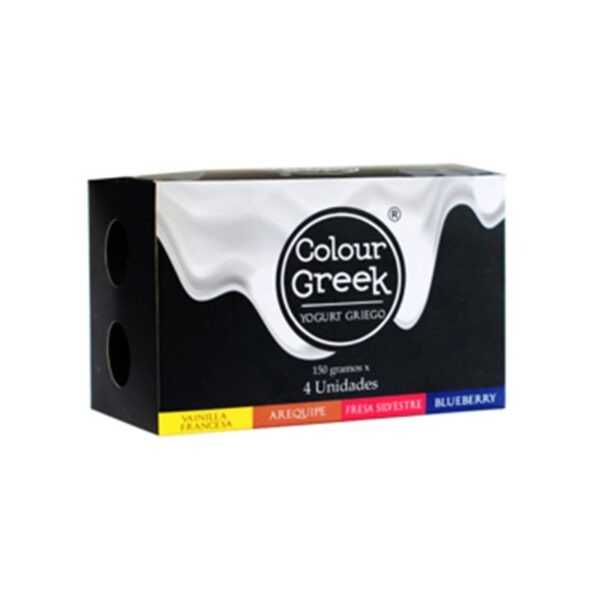 Yogurt Colour Greek griego surtido x4und x150g c/u