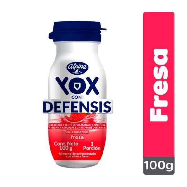 Alimento lácteo Yox Defensis fresa x100g