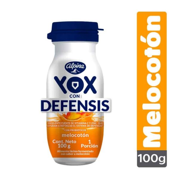 Alimento lácteo Yox Defensis melocotón x100g