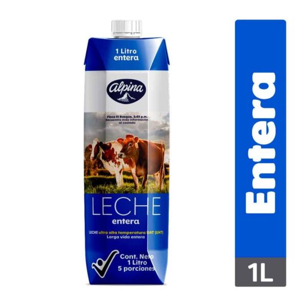 Leche entera Alpina caja x1L