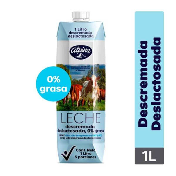 Leche deslactosada Alpina descremada x1L